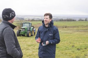 Richard and Environment Bank’s ecologist Rob Wreglesworth,